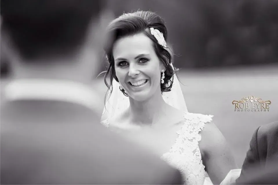 Wedding hair and makeup, the bride under her veil before the ceremony