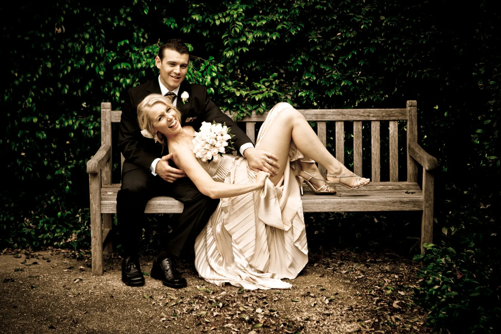 A Lake Macquarie bride ready on her wedding morning, hair and makeup by Amanda Frost