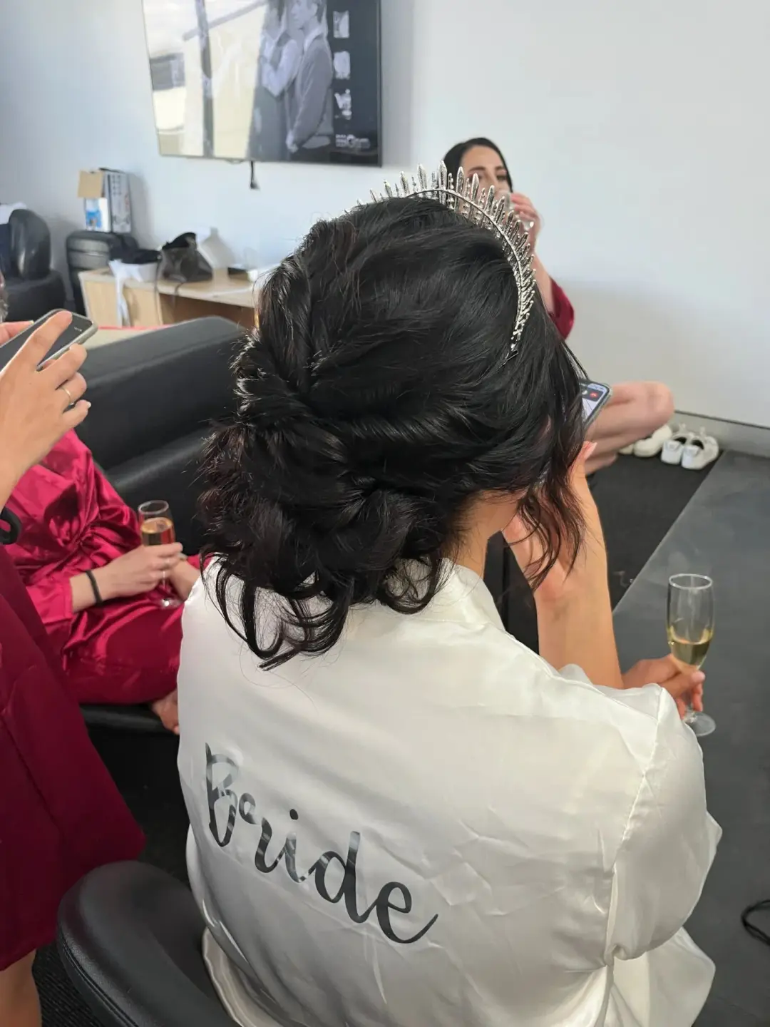 Wedding day hair and makeup by Amanda Frost of Bellus for a real bride