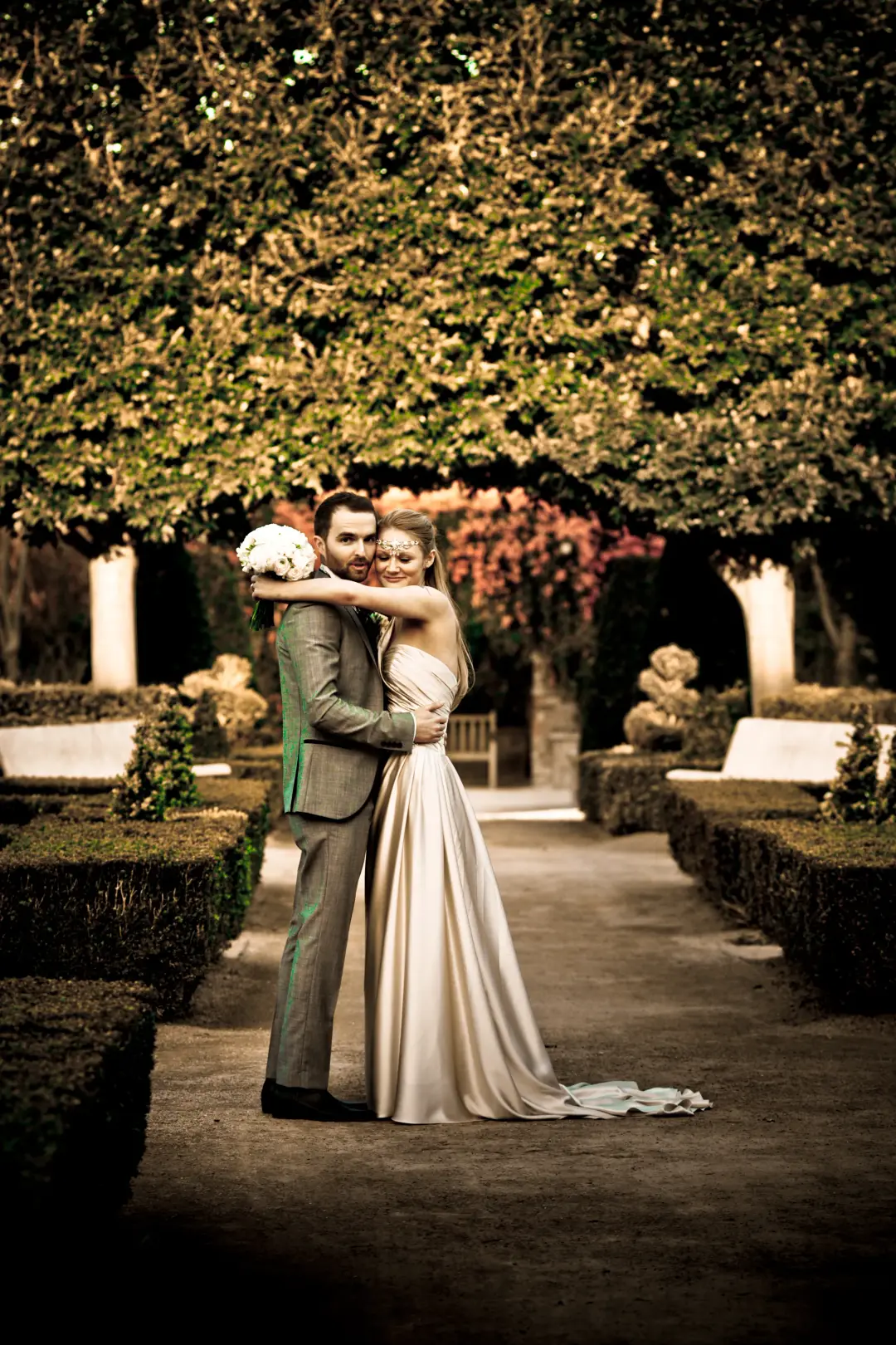 The finished bridal hair and makeup by Bellus at a real wedding