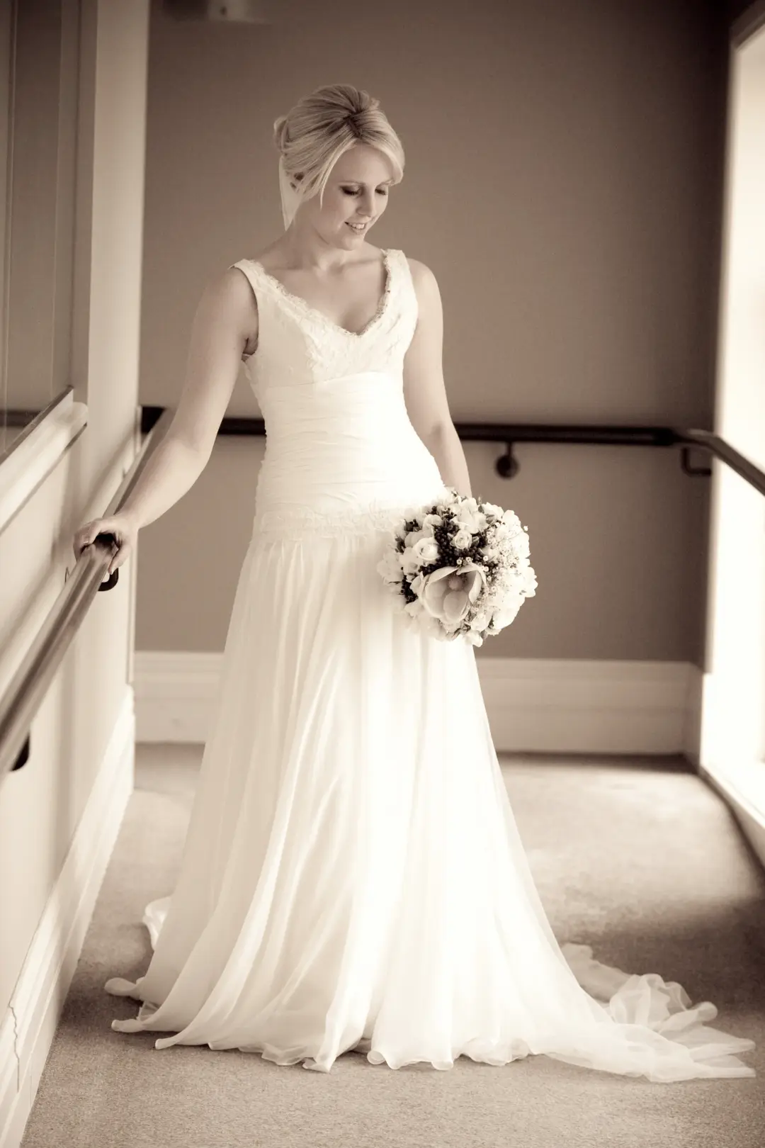 Wedding morning hair and makeup by Amanda Frost on location