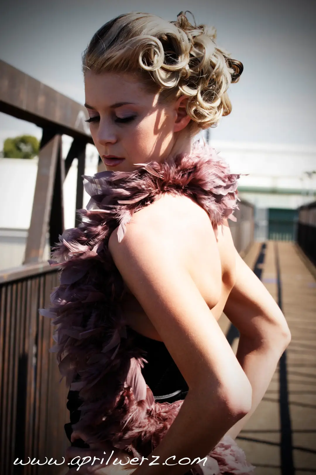 The finished wedding hair and makeup by Bellus