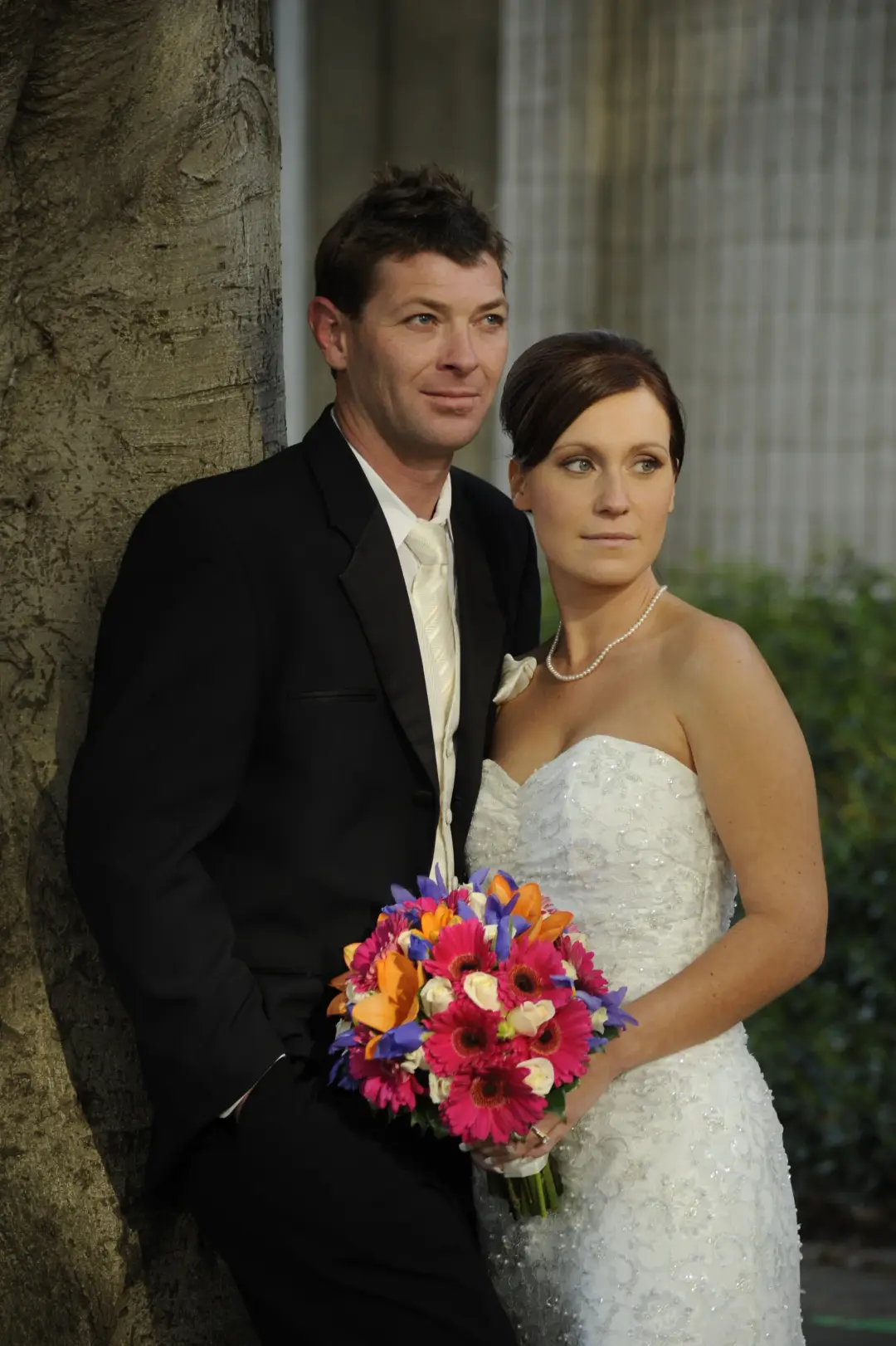 The finished bridal hair and makeup by Amanda Frost