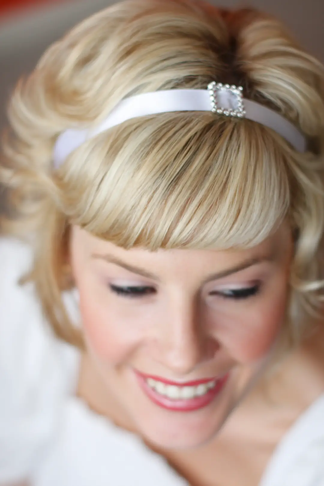 The finished bridal hair and makeup by Amanda Frost