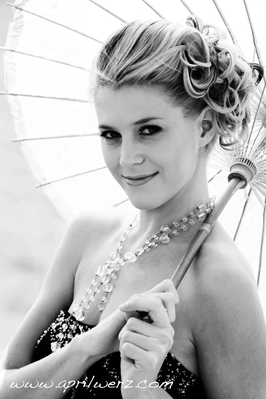 The finished wedding hair and makeup by Amanda Frost in Newcastle for a real bride
