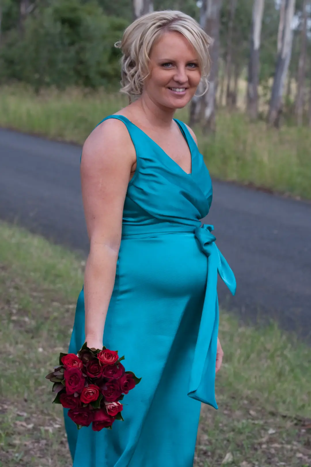 The finished wedding hair and makeup by Amanda Frost in Newcastle for a real bride