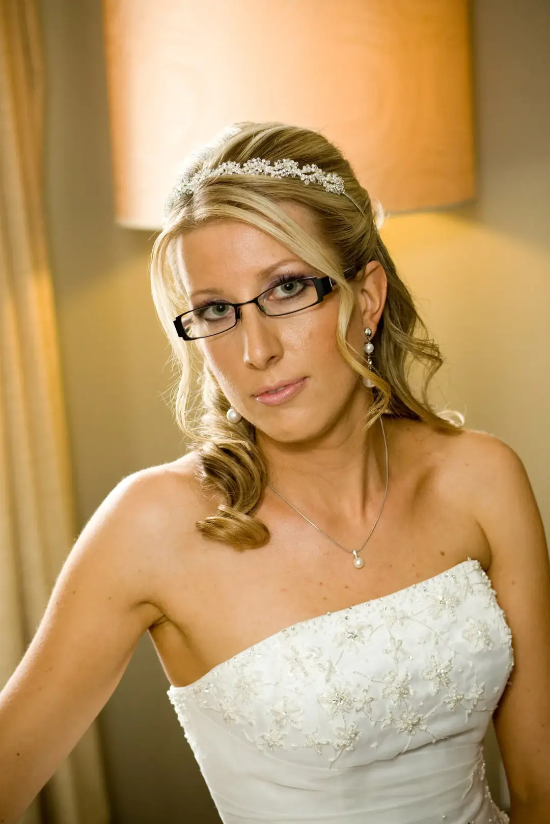The finished wedding hair and makeup by Amanda Frost of Bellus in Newcastle photographed on the day