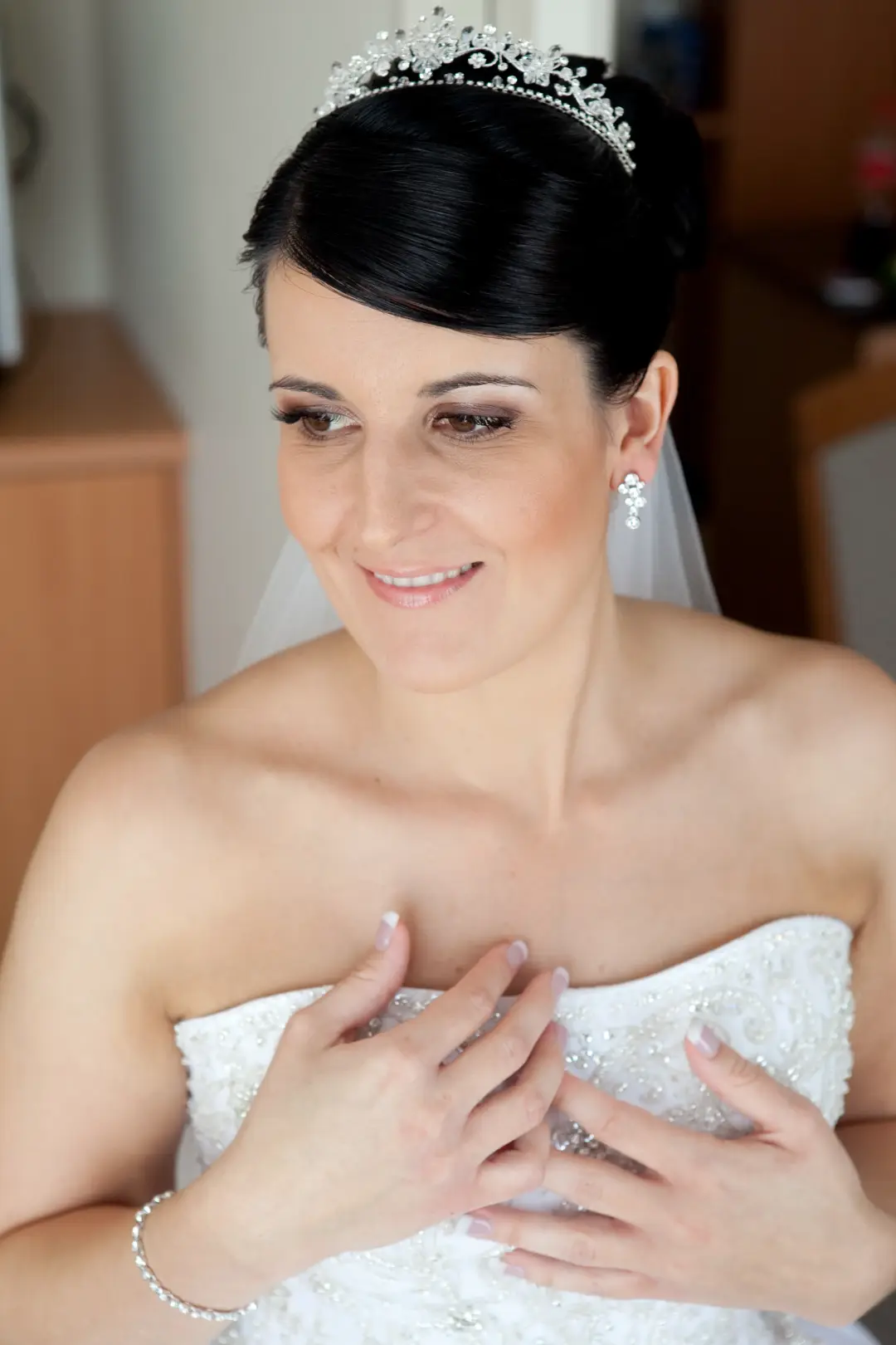 Wedding morning hair and makeup by Amanda Frost in Newcastle for a real bride