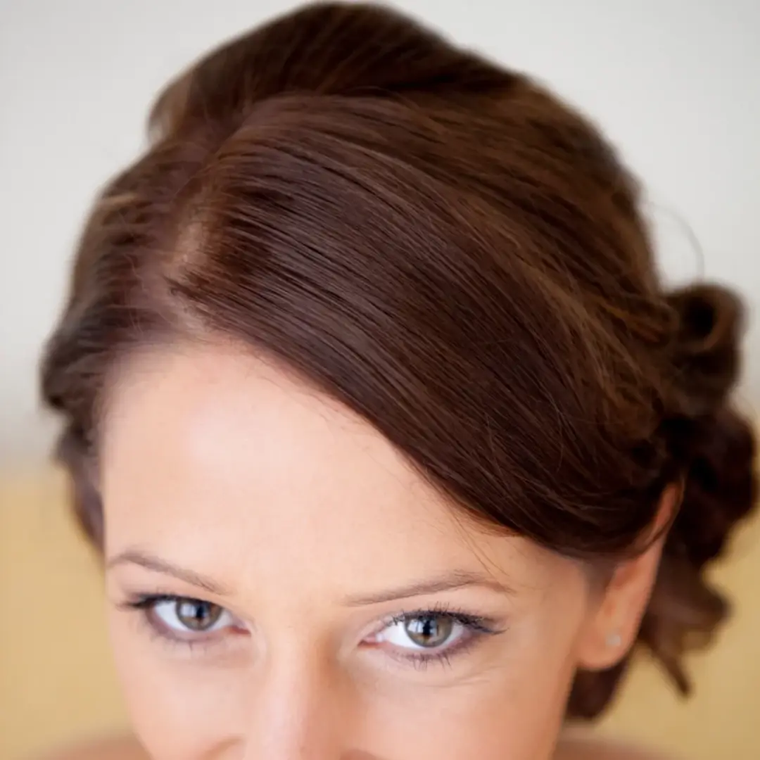 Formal hair and makeup finished look