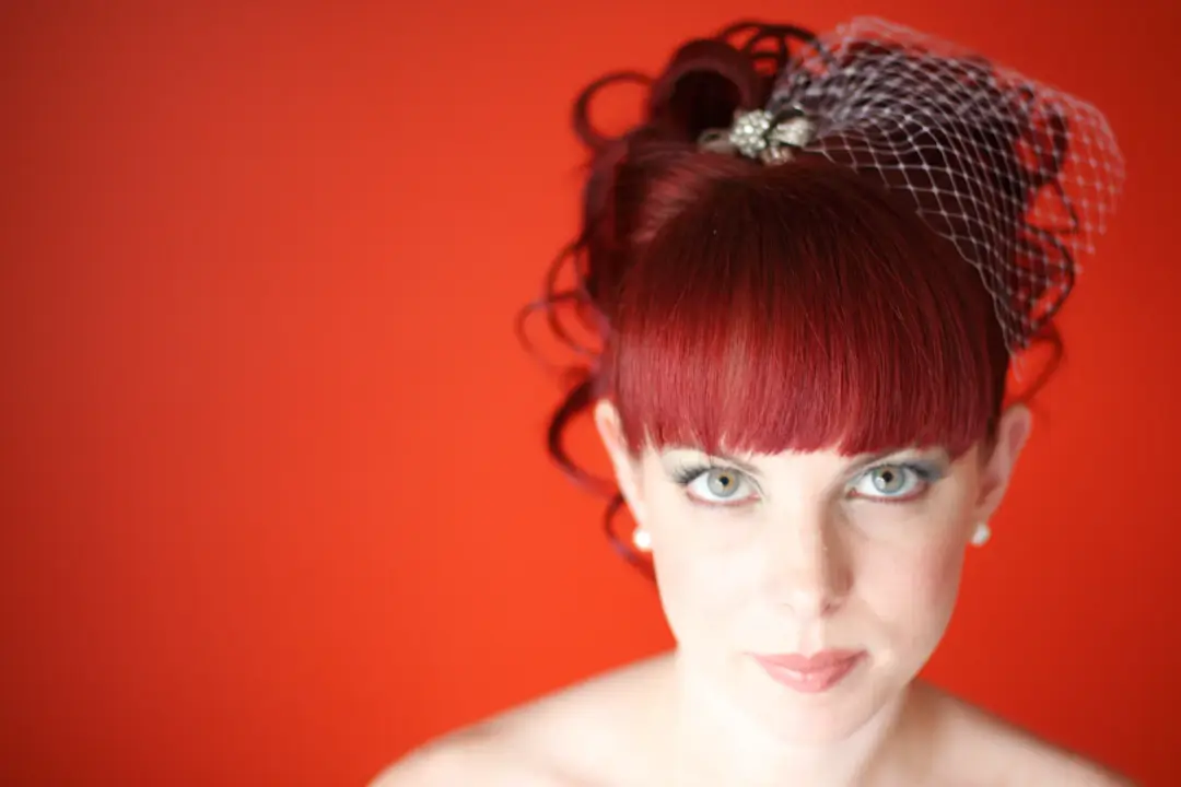 Formal hair and makeup red studio