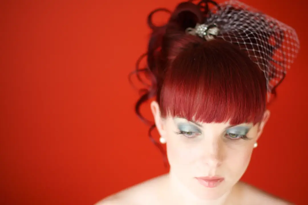 Formal hair and makeup statement eye
