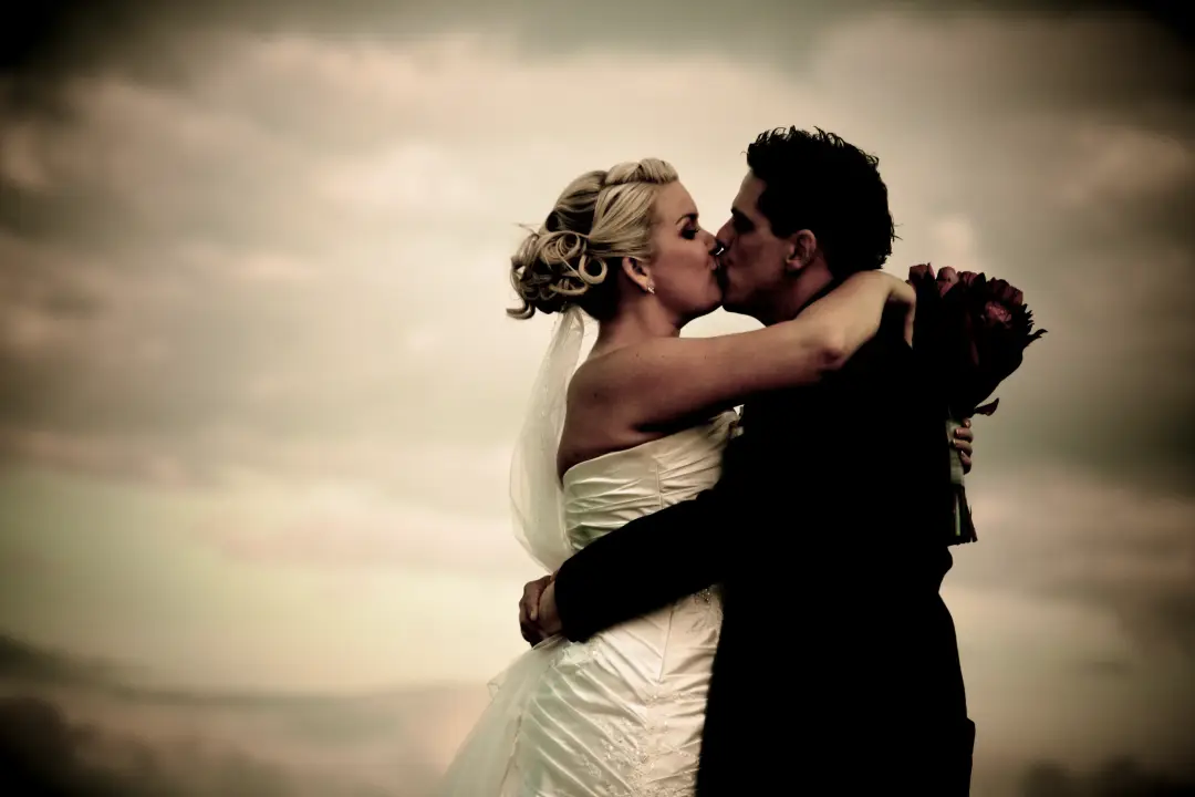 Intimate wedding first light