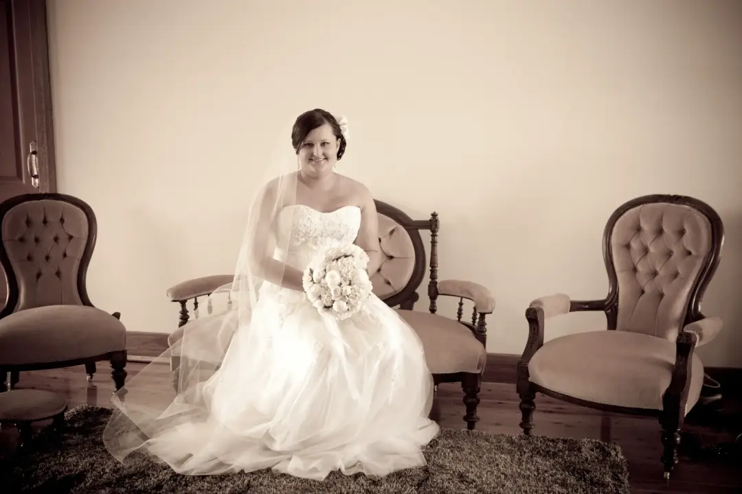 Mother of the bride seated portrait