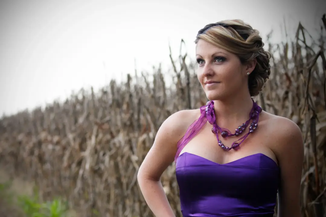 The finished wedding hair and makeup by Amanda Frost of Bellus in Newcastle