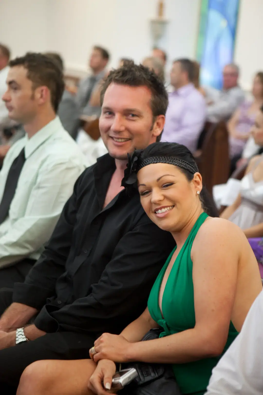 Wedding guest at the ceremony