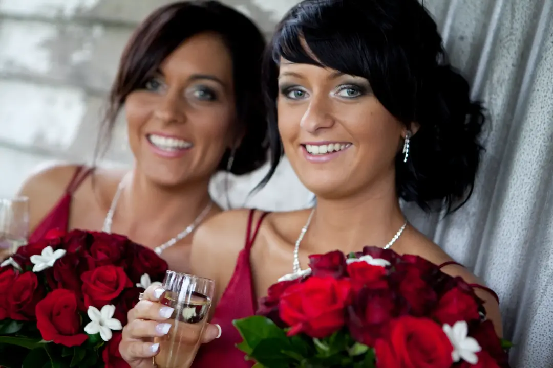 Wedding guest celebrating at the reception