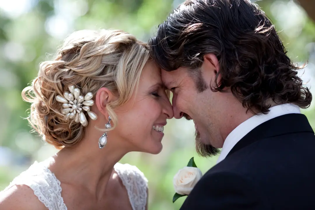 The finished wedding hair and makeup by Bellus photographed on the day