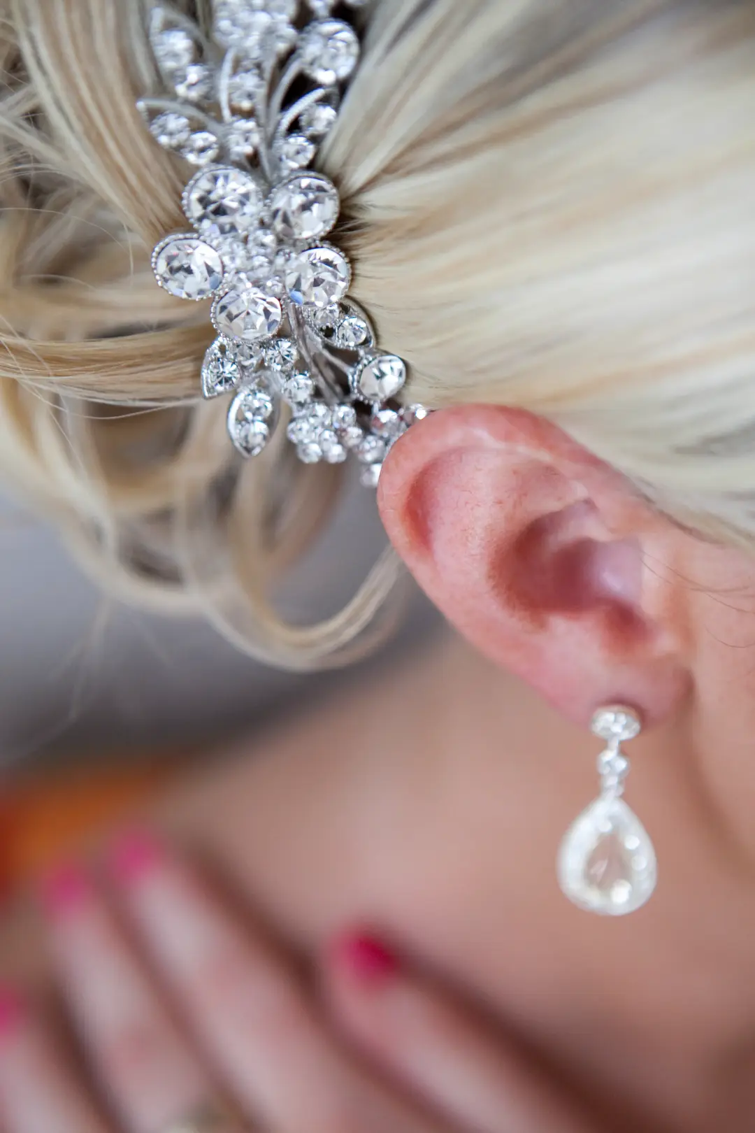 Bridal hair and makeup styling by Bellus on the wedding day