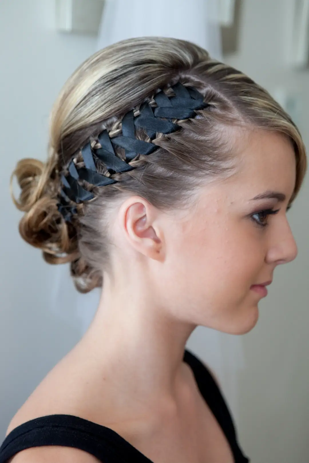 The finished bridal hair and makeup by Amanda Frost at a real wedding