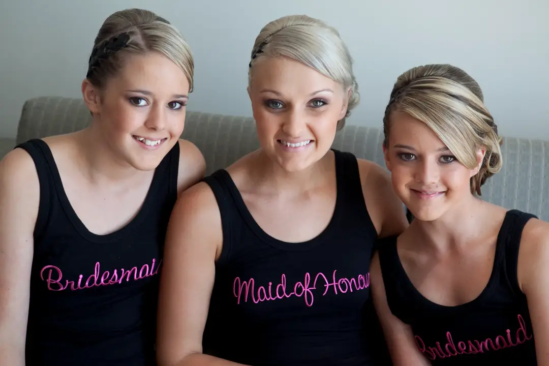 The finished wedding hair and makeup by Bellus for a real bride