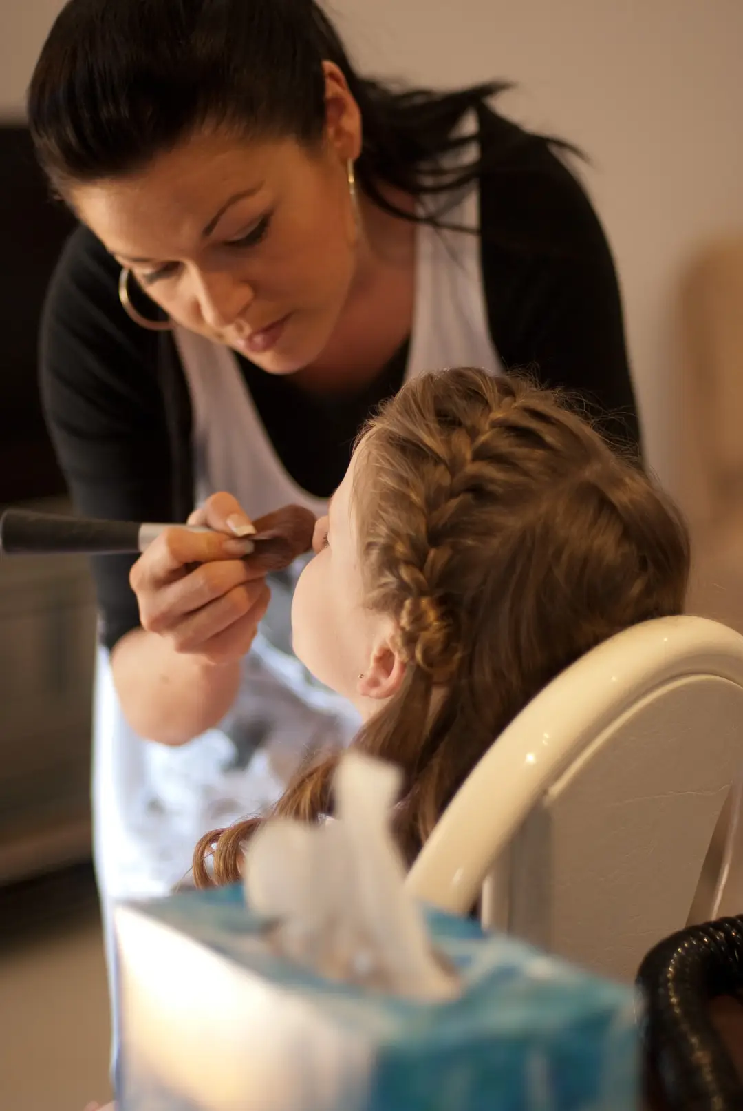 Hair and makeup for the bride by Amanda Frost photographed on the day