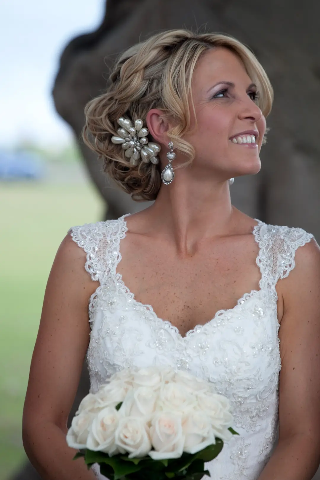 On-location wedding hair and makeup by Amanda Frost