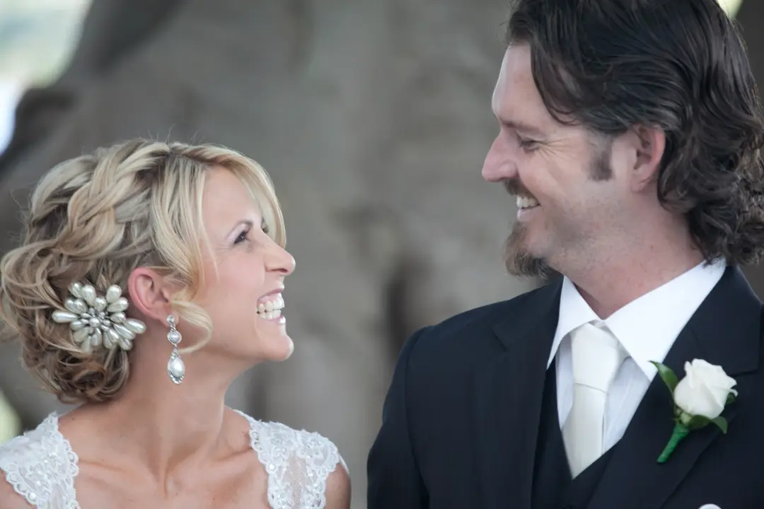 Bridal hair and makeup by Amanda Frost on the wedding morning